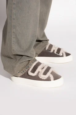 Inuikii GREY "Shearling Low Velcro" shoes
