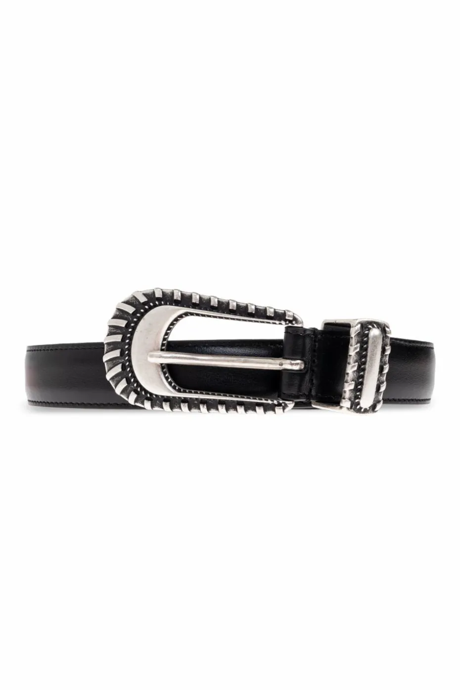 Iro BLACK Leather belt "Belly"