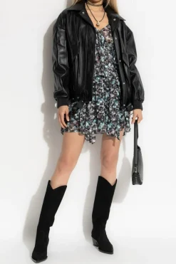 Iro BLACK Leather jacket "Manka"