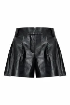 Iro BLACK Leather shorts `Periz`