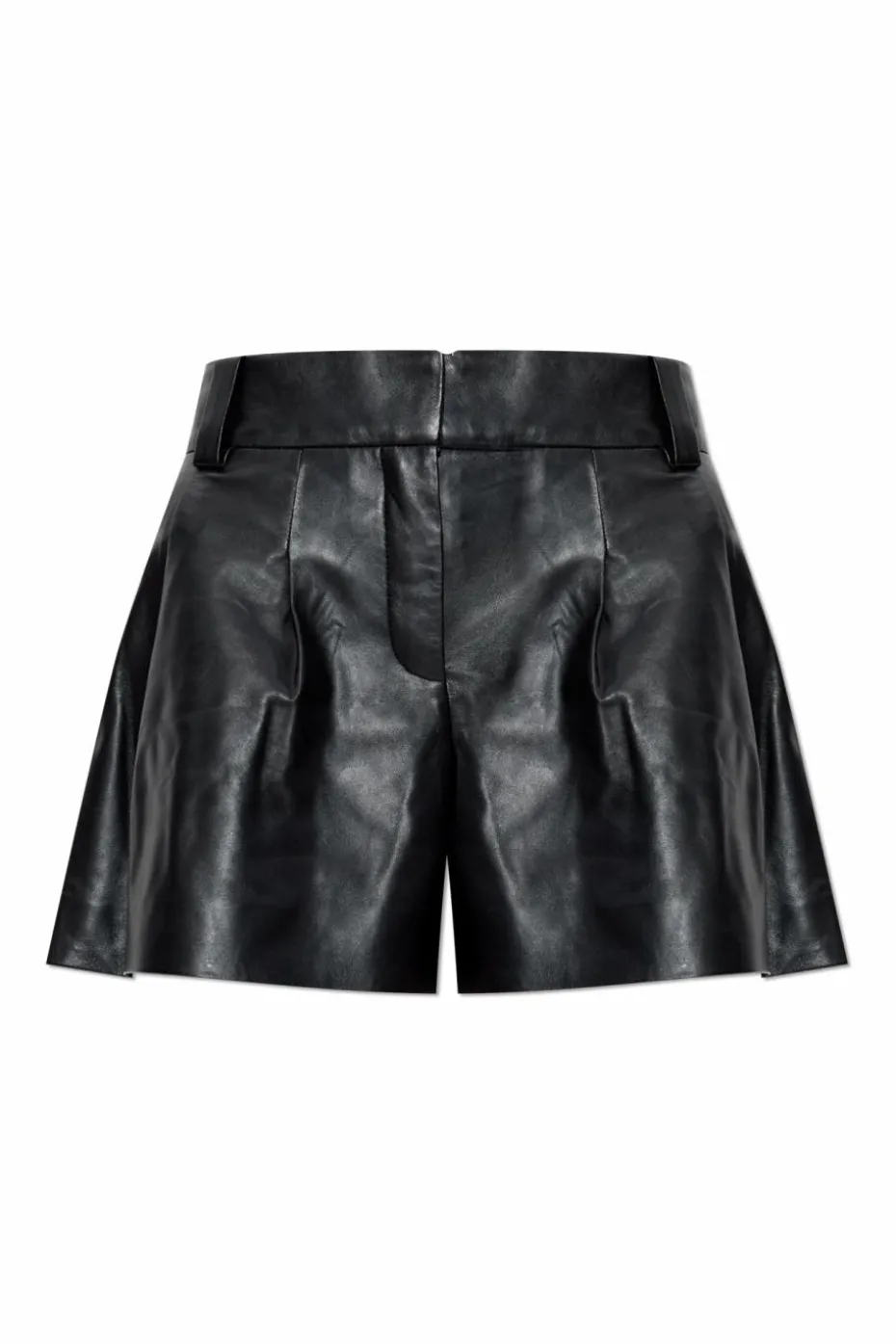 Iro BLACK Leather shorts `Periz`