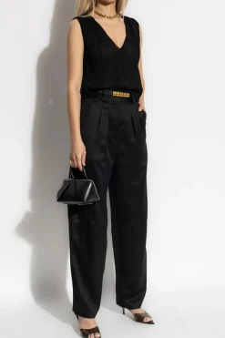 Iro BLACK Pleated top "Calyssa"