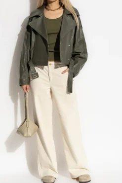 Iro GREEN Leather jacket "Yuria"