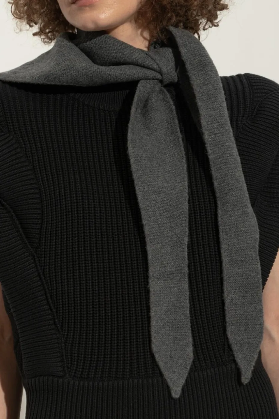 Iro GREY "Tritri" triangular scarf