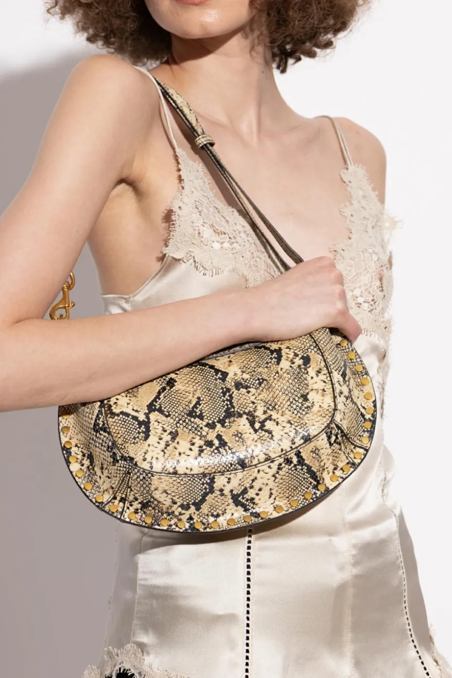 Isabel Marant beige Shoulder bag "Oskan Moon"