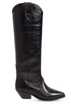 Isabel Marant BLACK ‘Denvee’ heeled boots in leather