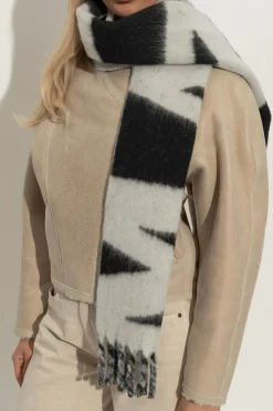 Isabel Marant BLACK Scarf with the "Loliana" logo