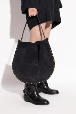 Isabel Marant BLACK Shoulder bag "Oskan Hobo"