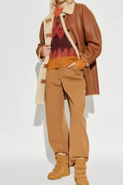 Isabel Marant BROWN Shearling coat "Berthie"