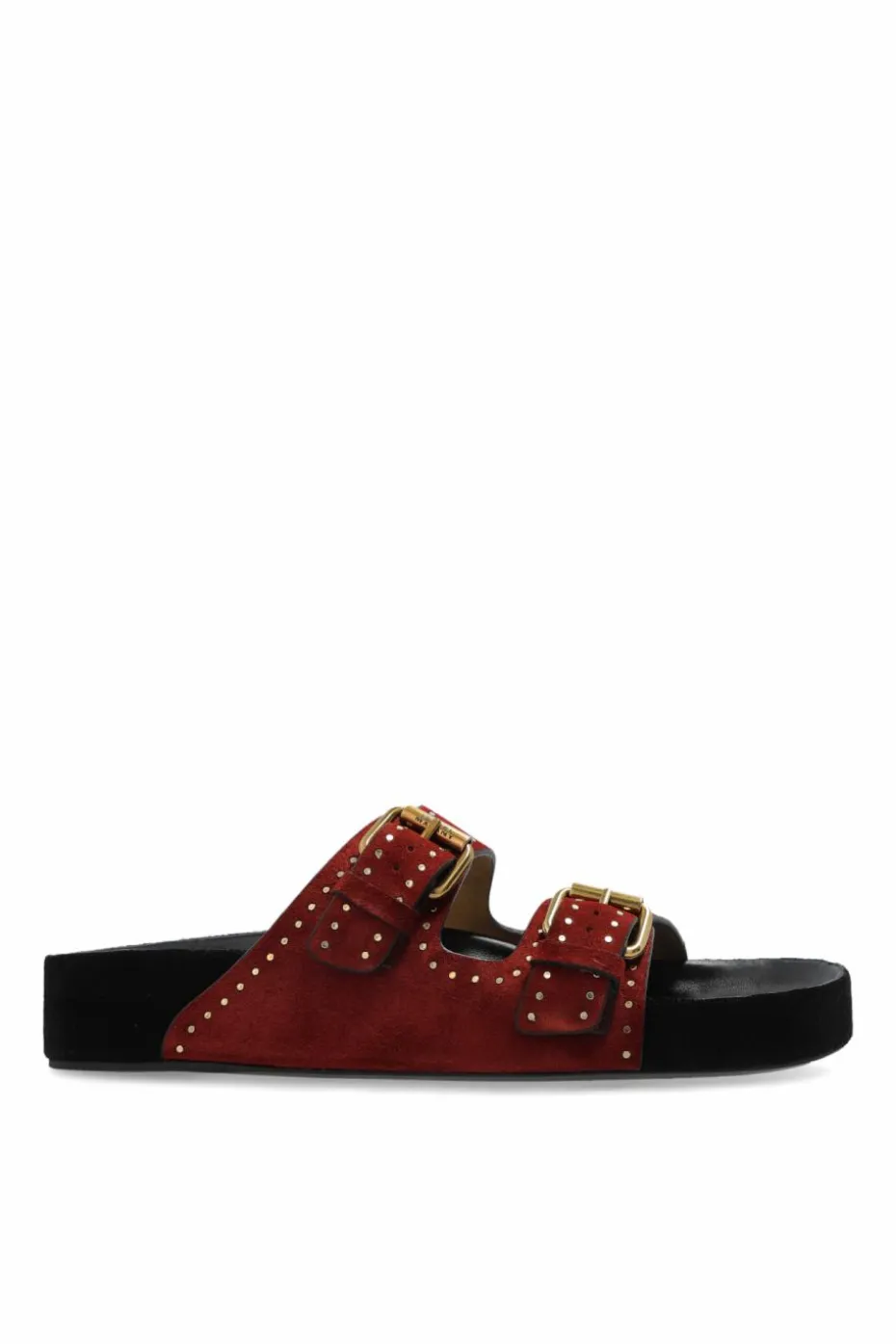 Isabel Marant BURGUNDY Suede slides Lennyo