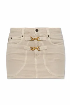 Isabel Marant cream "Paulina" denim skirt