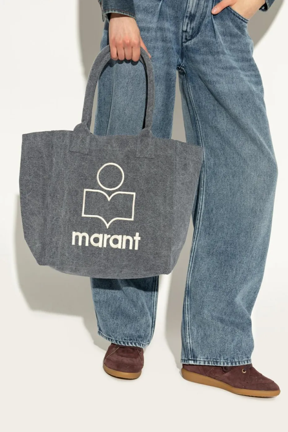 Isabel Marant GREY "Yenky Small" shopper bag