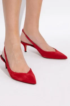 Isabel Marant RED Suede heeled shoes "Padim"