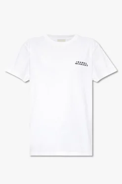 Isabel Marant WHITE ‘Vidal’ T-shirt with logo