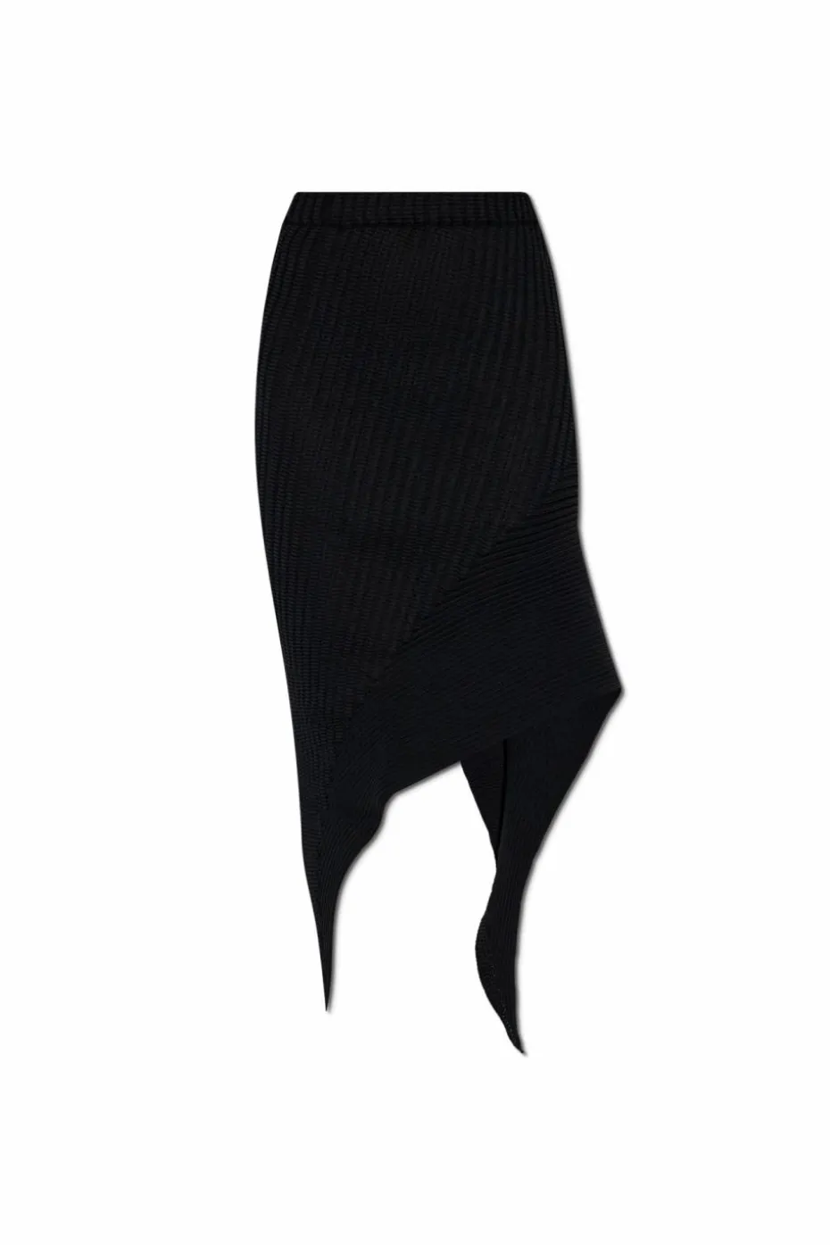 Issey Miyake BLACK Ribbed skirt