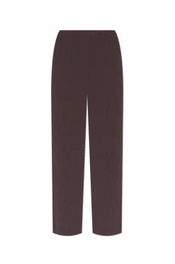 Issey Miyake BROWN Pleated pants
