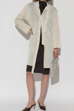 Issey Miyake cream Cardigan with tie
