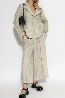 Issey Miyake GREY Pleated pants
