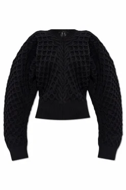 Jacquemus BLACK ‘Boule Torsade’ oversize sweater
