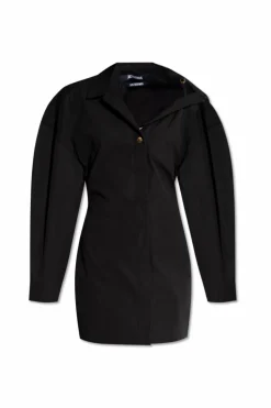 Jacquemus BLACK Cropped shirt dress