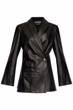 Jacquemus BLACK Leather blazer 'Tibau'