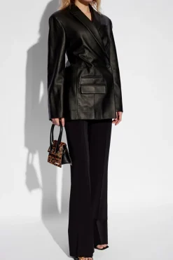 Jacquemus BLACK Leather blazer 'Tibau'