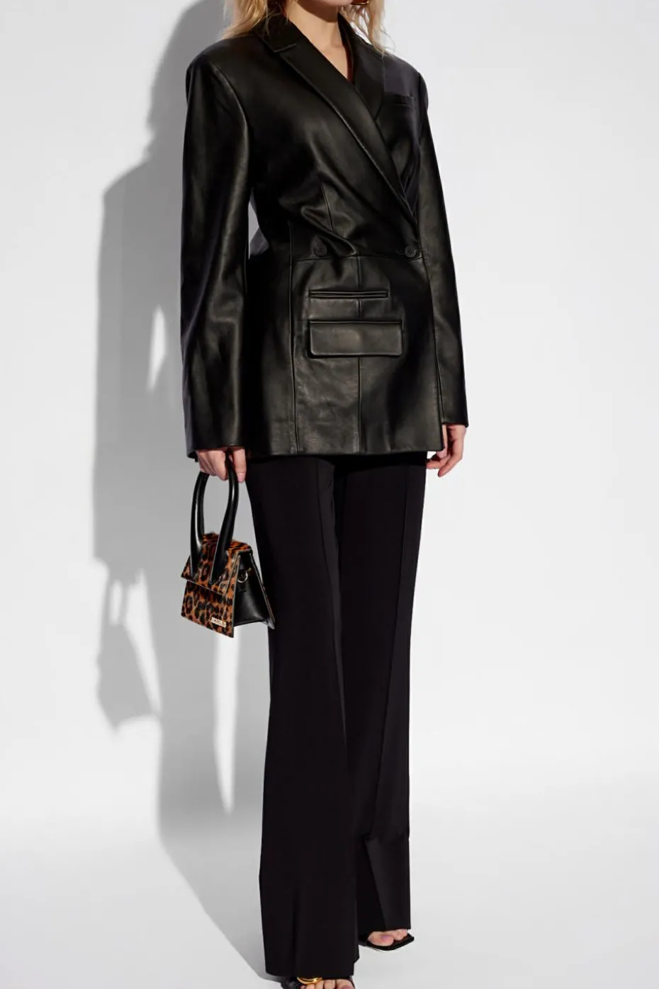 Jacquemus BLACK Leather blazer 'Tibau'