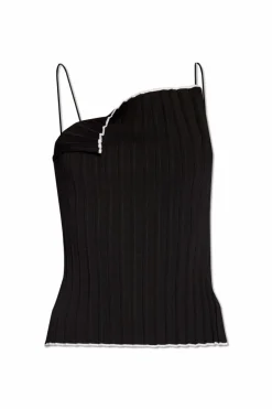 Jacquemus BLACK Pleated Strappy Top 'Plisse'