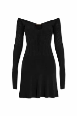 Jacquemus BLACK ‘Pralu’ ribbed dress