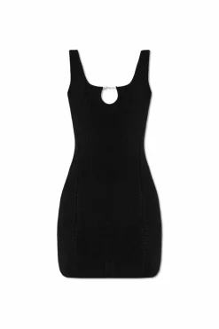 Jacquemus BLACK ‘Sierra’ ribbed dress