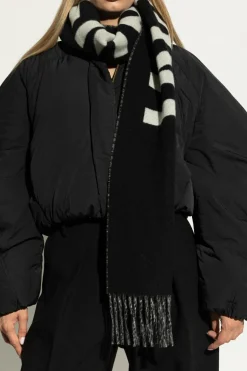Jacquemus BLACK Wool scarf with logo