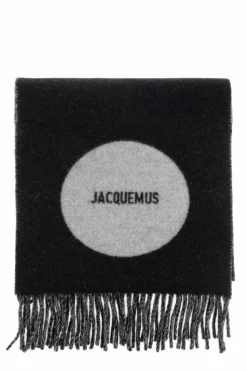 Jacquemus BLACK Wool scarf with logo