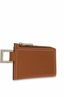 Jacquemus BROWN Card case with keychain