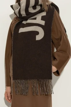 Jacquemus BROWN Scarf with logo