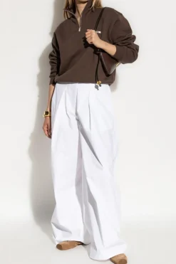Jacquemus BROWN Sweatshirt with stand-up collar