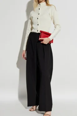 Jacquemus cream Cardigan with stand-up collar