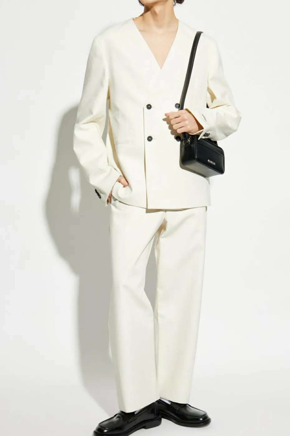 Jacquemus cream Cotton pants ‘Marino’