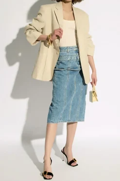 Jacquemus cream Ribbed sleeveless top