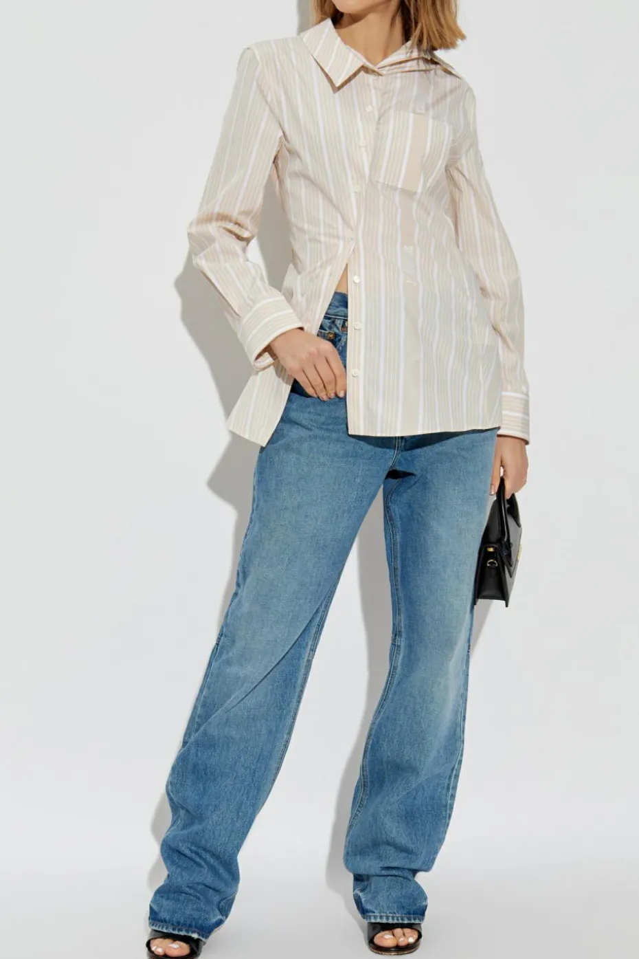Jacquemus cream Shirt with logo