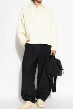 Jacquemus cream Sweatshirt with collar