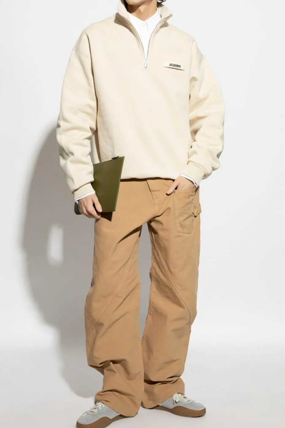 Jacquemus cream Sweatshirt with logo
