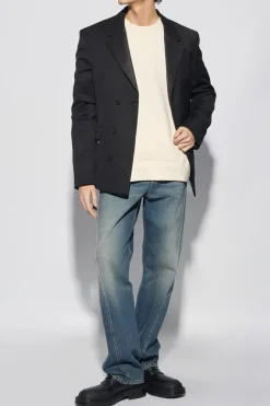 Jacquemus cream ‘Typo’ sweatshirt with logo
