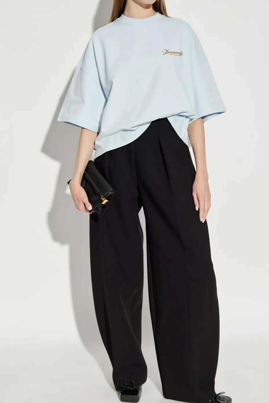 Jacquemus light blue T-shirt with logo