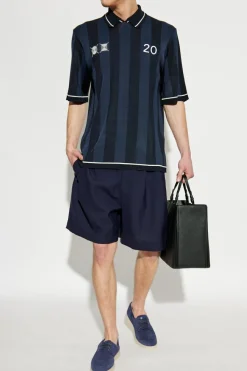 Jacquemus NAVY BLUE Patterned polo