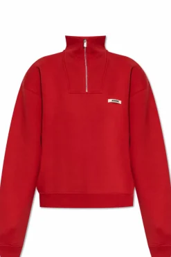 Jacquemus RED Sweatshirt with stand-up collar