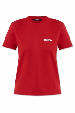 Jacquemus RED T-shirt with logo patch