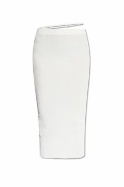 Jacquemus WHITE ‘Pralu’ ribbed skirt