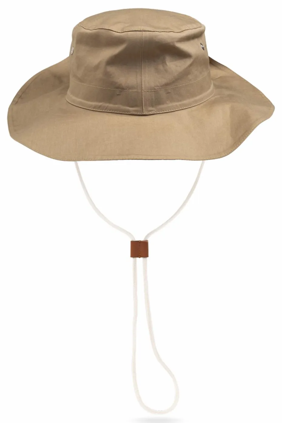 JIL SANDER+ beige Cotton hat with ties