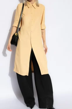 JIL SANDER beige Dress with short sleeves