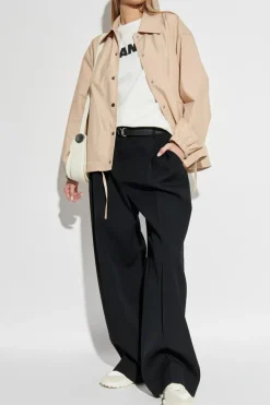 JIL SANDER beige Loose-fitting cotton jacket